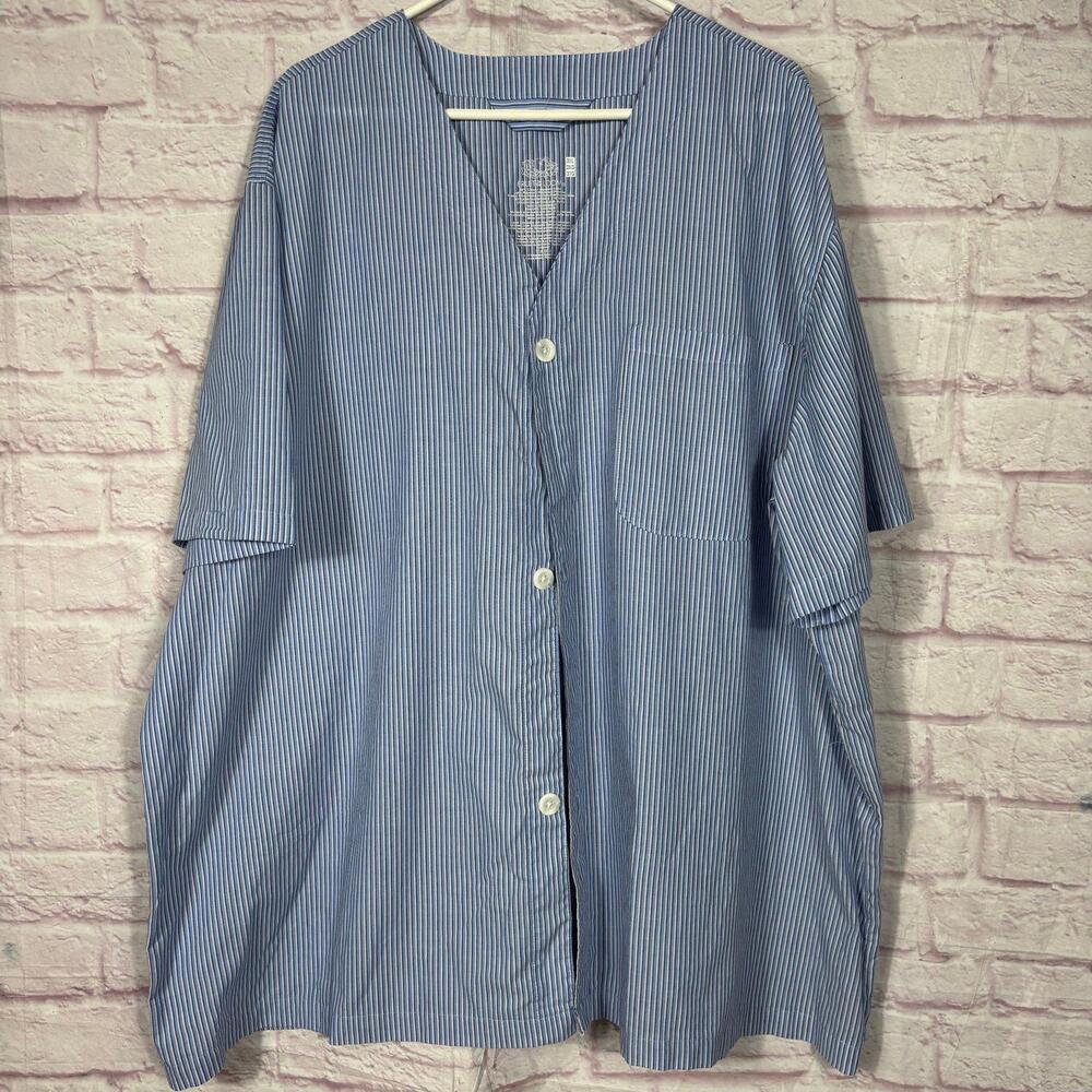 Fruit of the Loom Men’s 3X Striped Button-Up Shirt